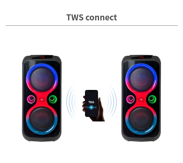 Wireless Bt Function USB Audio Line and TF Card Input Multimedia Karaoke Speaker with Mic and Blue Tooth