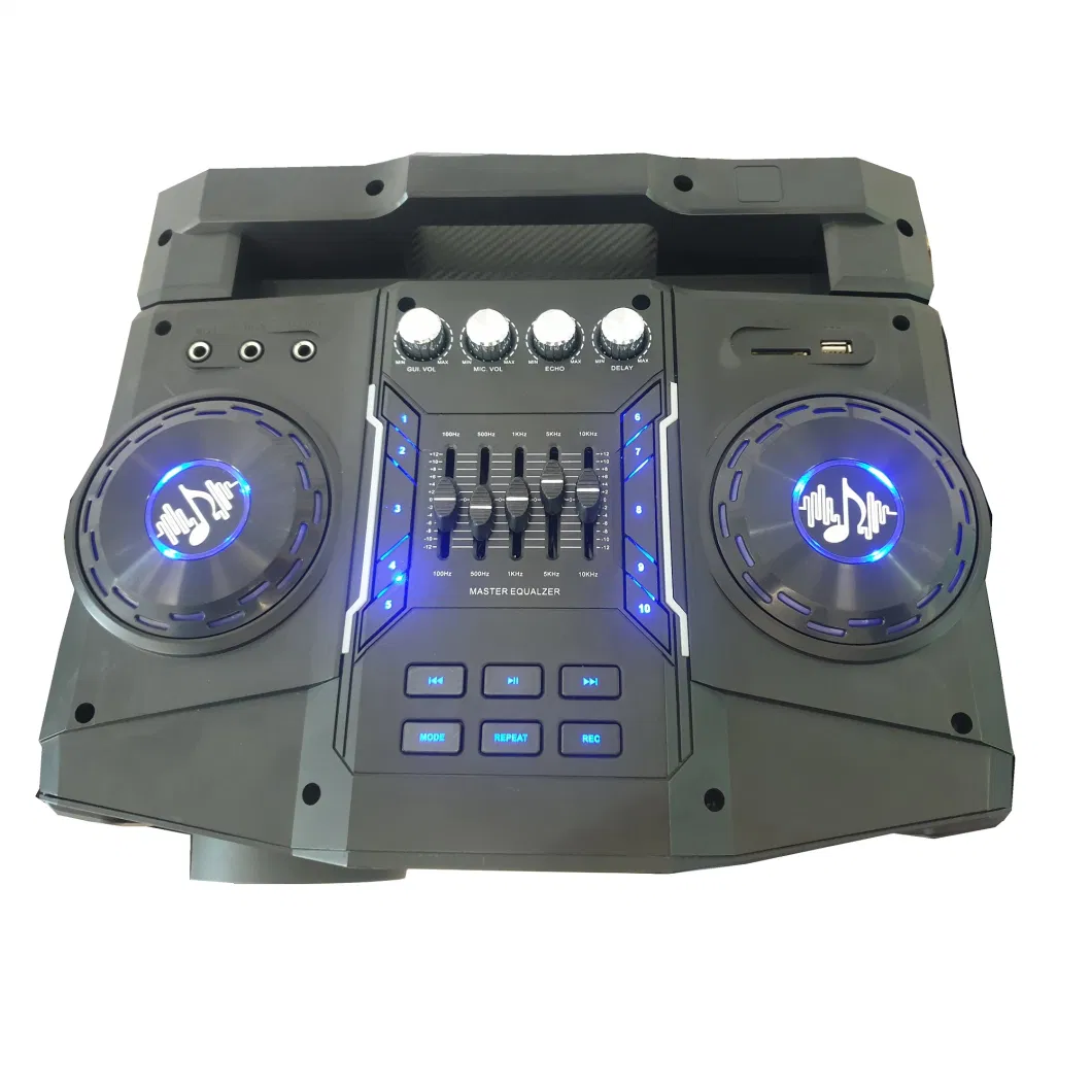 Popular Big Power 2.0 Home Tower Speaker Double 12 Inch Woofer colorful LED USB TF FM Bluetooth
