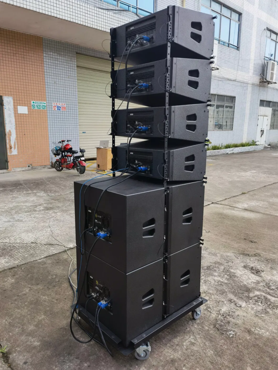 La210p&La18p Dual 10 Inch Active Self-Powered Line Array PA Speaker System Cabinet Loudspeaker Box