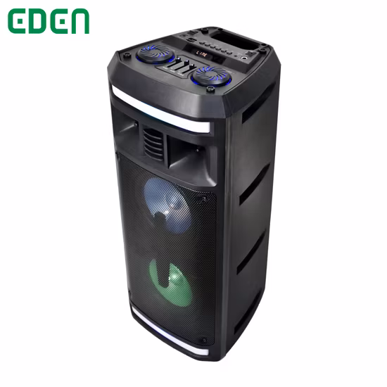 Bluetooth Audio Speaker with LED Dual 6.5 Inch Wireless DJ Portable PA Party Karaoke Sound Box Rechargeable Multimedia 5W Speaker ED